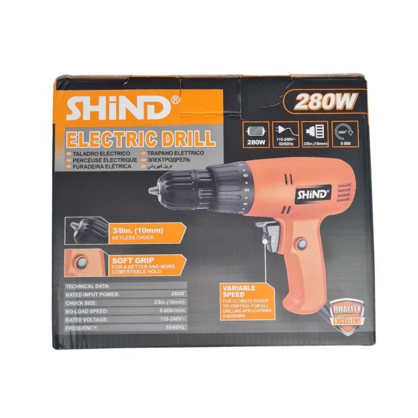 SHIND 280W Electric Drill - Versatile