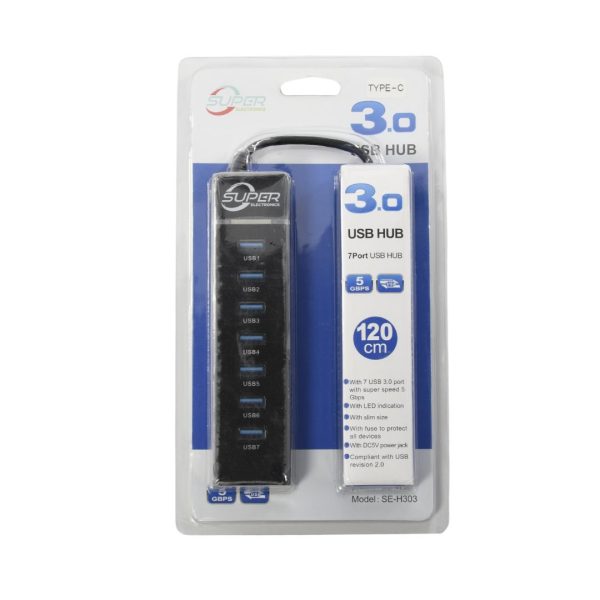 Super Electronics USB Hub with Type-C