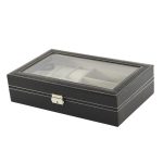 Sophisticated Black Leather Jewellery Box