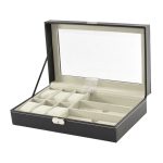 Sophisticated Black Leather Jewellery Box - Image 2