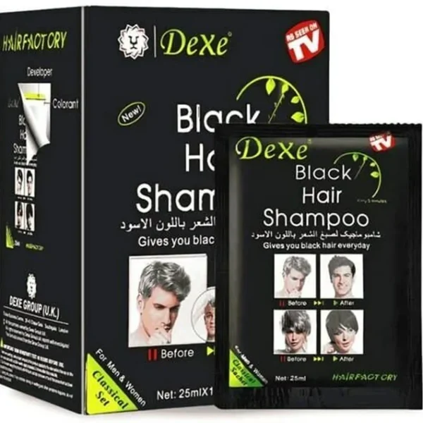 Dexe Black Hair Shampoo Dye (25mlx10)