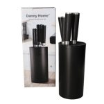 6pc Forged Handle Black Knife Set