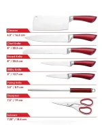 9pcs Knives Set with Holder - Image 4