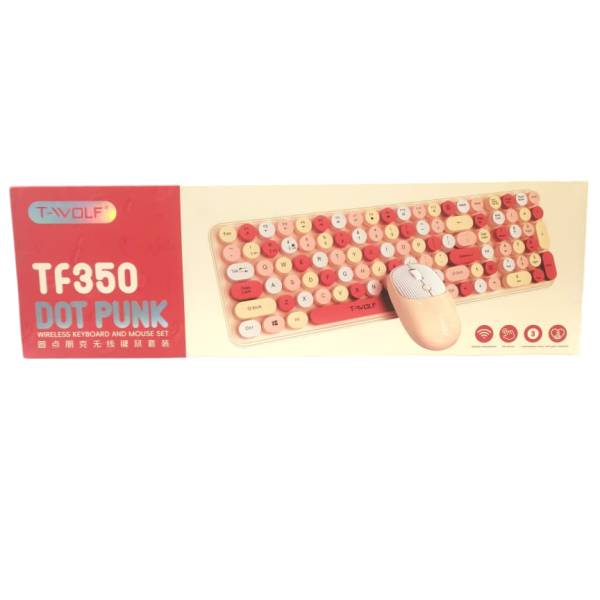 T-WOLF TF350 Dot Punk Keyboard & Mouse Combo