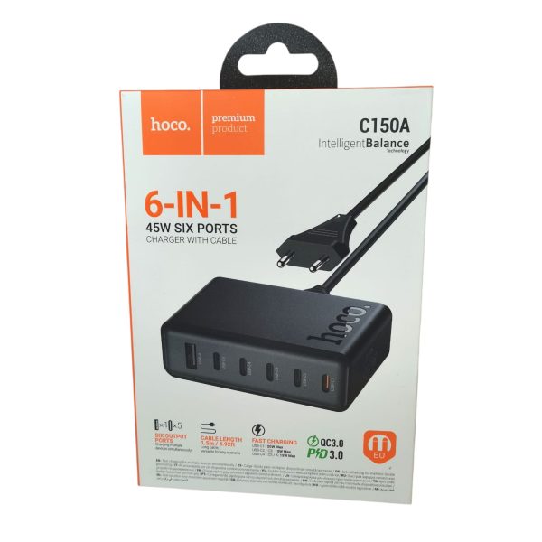 Hoco C150A 6-in-1 45W Fast Charger